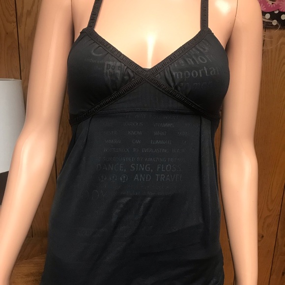 Lululemon Tank Top-Black-Size 2 -Good Condition - Picture 2 of 12